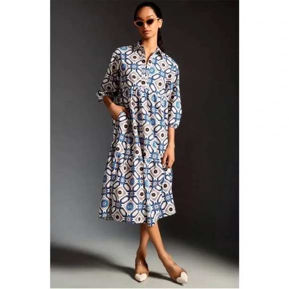 knee length dresses for ladies MAEVE The Bettina Tiered Shirt Dress By : Eyelet Edition In Purple   Augusthouseofbrands